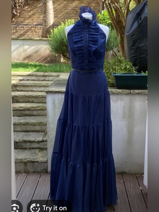 Ralph Lauren Purple Label Dresses & Skirts - Ralph Lauren Navy Halter Maxi Dress